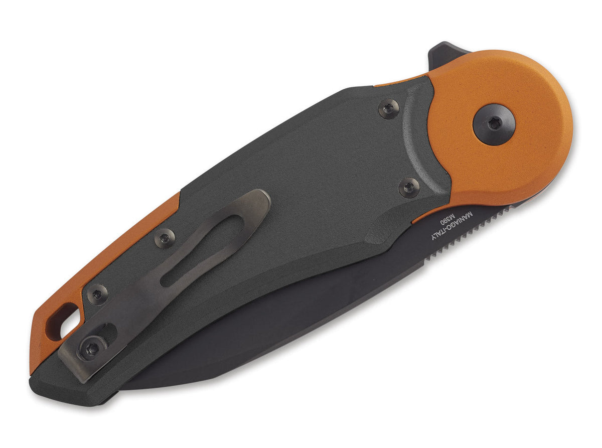 Metamorphosis Wharncliffe M390 Aluminum Black & Orange PVD