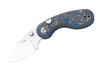 Microbe 14C28N Blue & Green Vortex Micarta