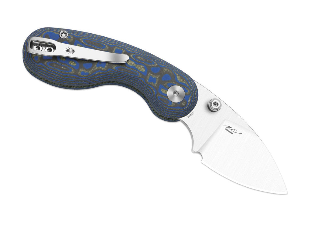Microbe 14C28N Blue & Green Vortex Micarta