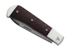 Trestle D Damascus Aluminum & Leopard Wood