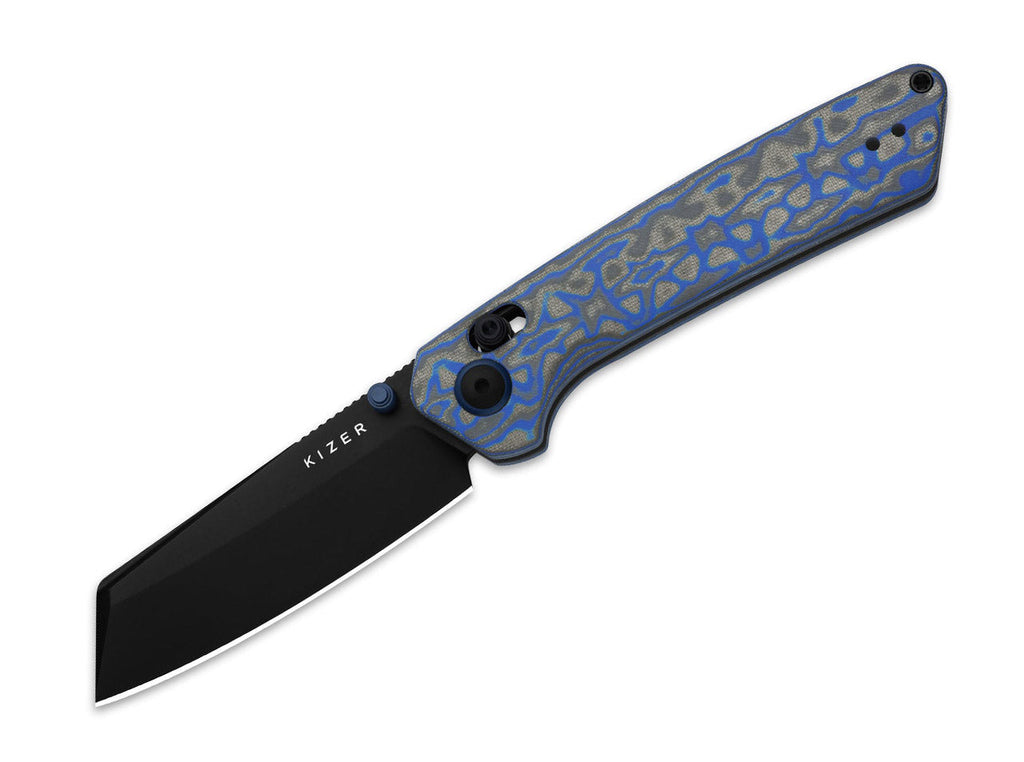 Madrac Nitro-V Blue & Grey Vortex Micarta