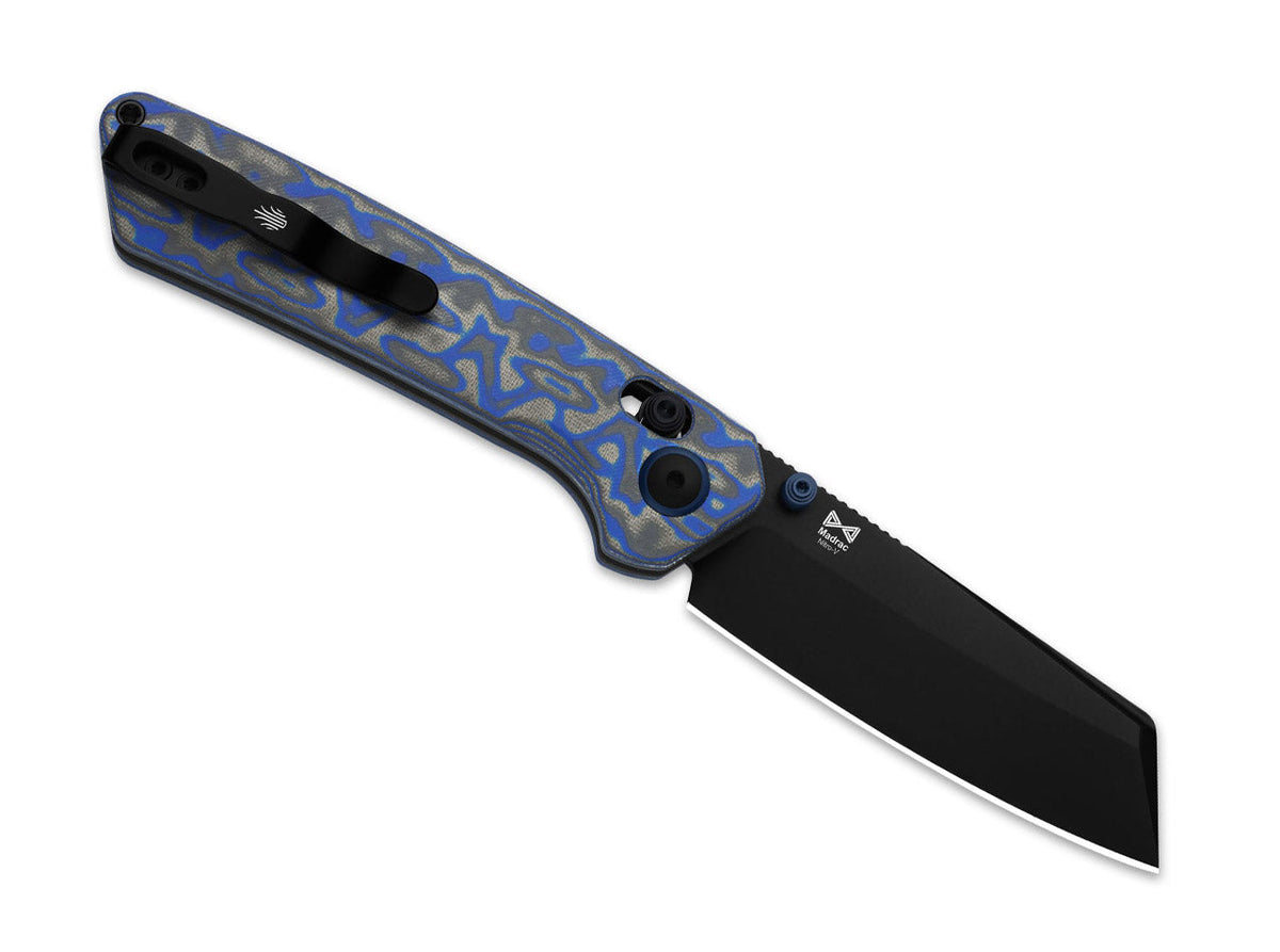 Madrac Nitro-V Blue & Grey Vortex Micarta