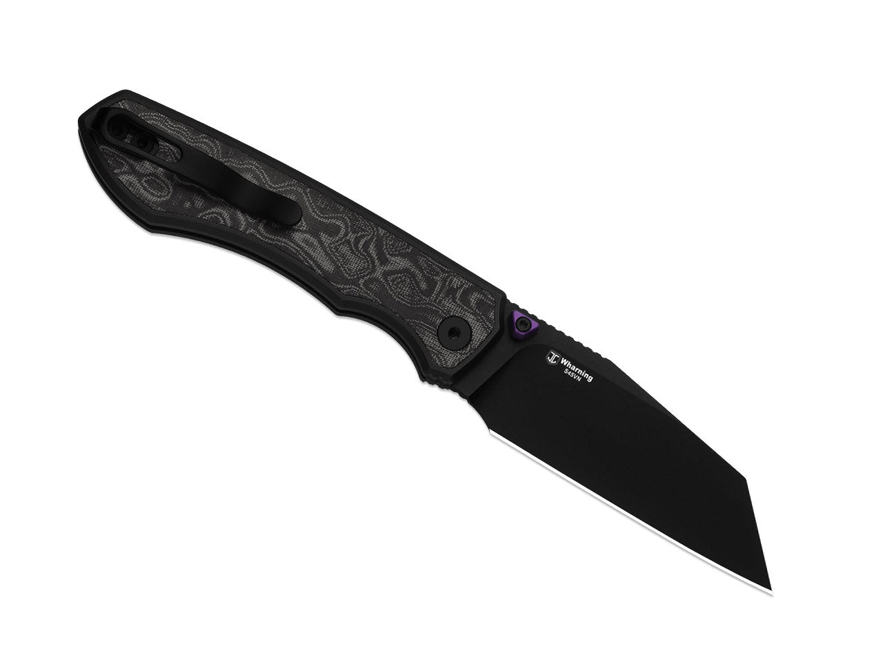 Wharning S45VN Black & White Norplex Ultrex Micarta PVD