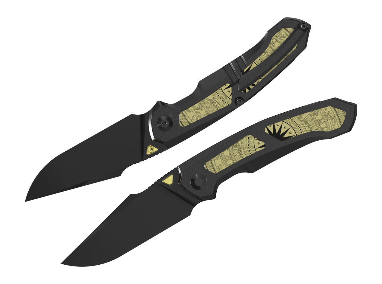 Feweed XL S90V Black & Gold Ti & Aluminum DLC