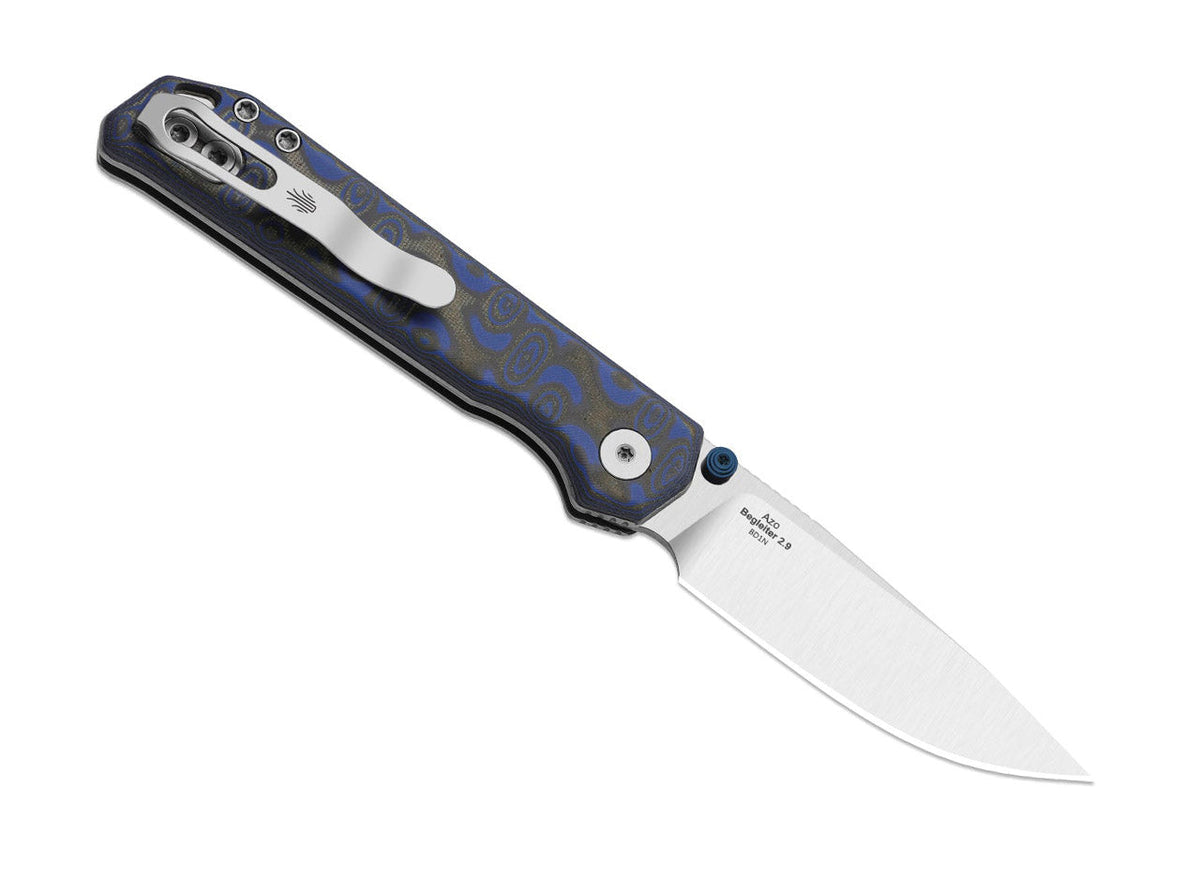 Begleiter 2.9 BD1N Blue Vortex Pattern Micarta