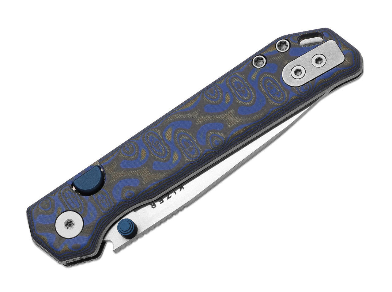 Begleiter 2.9 BD1N Blue Vortex Pattern Micarta