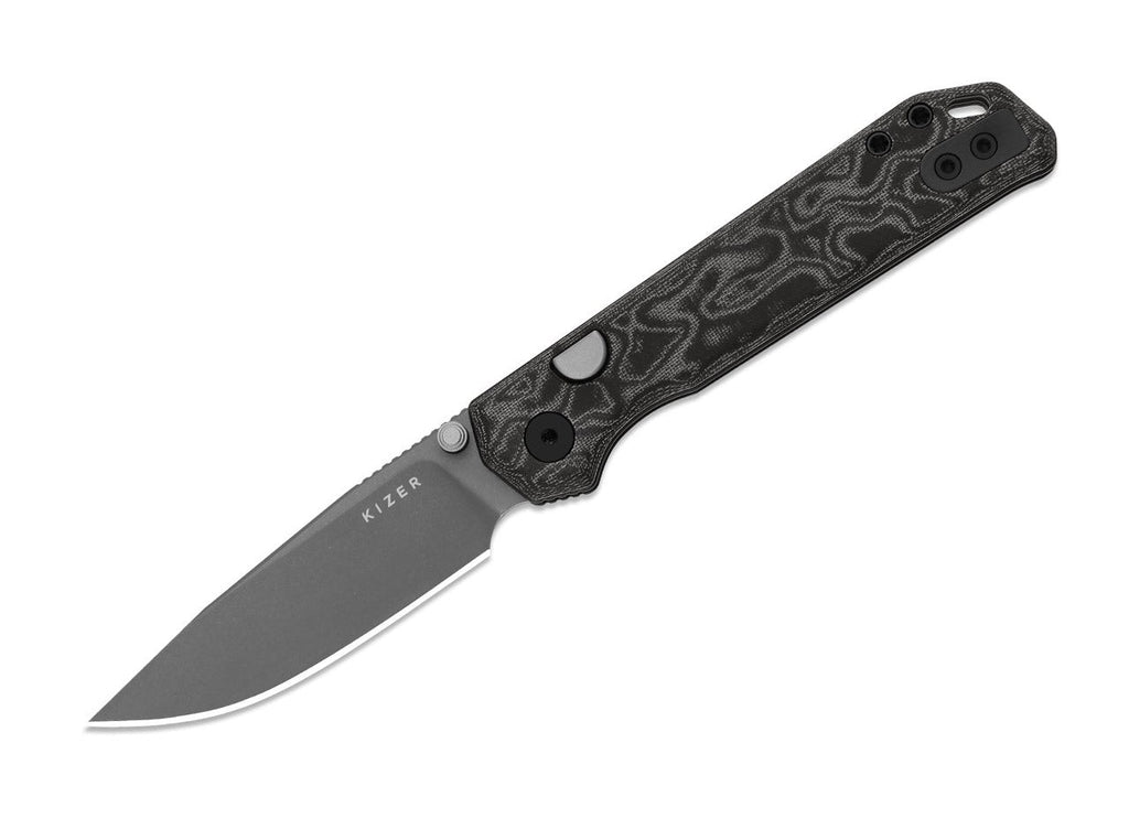 Begleiter 2.9 BD1N Black & White Vortex Pattern Micarta Grey PVD