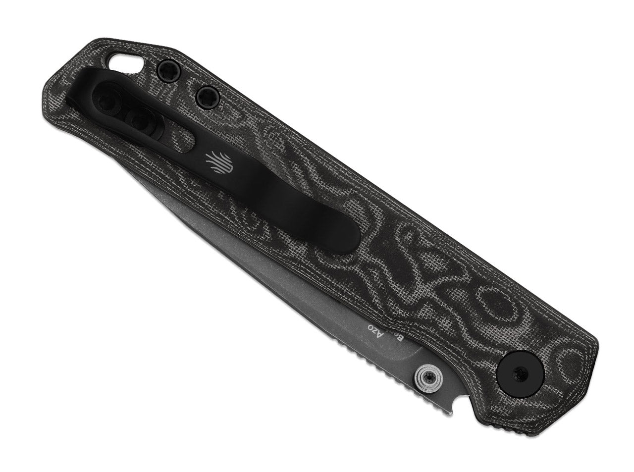 Begleiter 2.9 BD1N Black & White Vortex Pattern Micarta Grey PVD