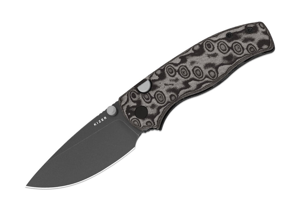 Glaux 14C28N Black Vortex Pattern Micarta PVD
