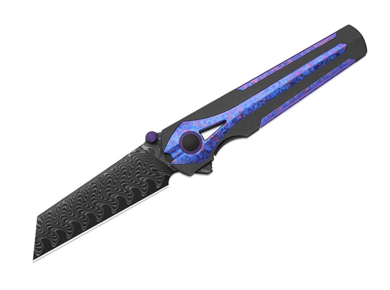 Staff Damascus Ti & Crystallized Titanium