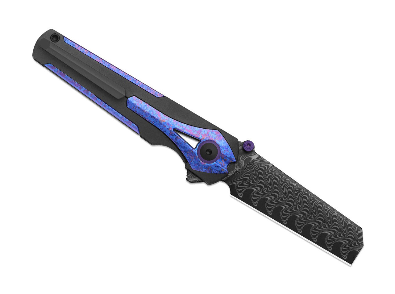 Staff Damascus Ti & Crystallized Titanium