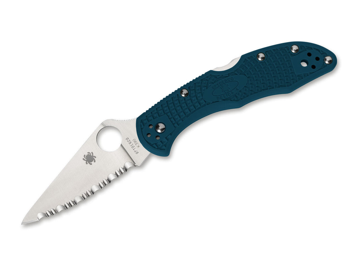 Delica 4 Lightweight K390 Serrated Blue