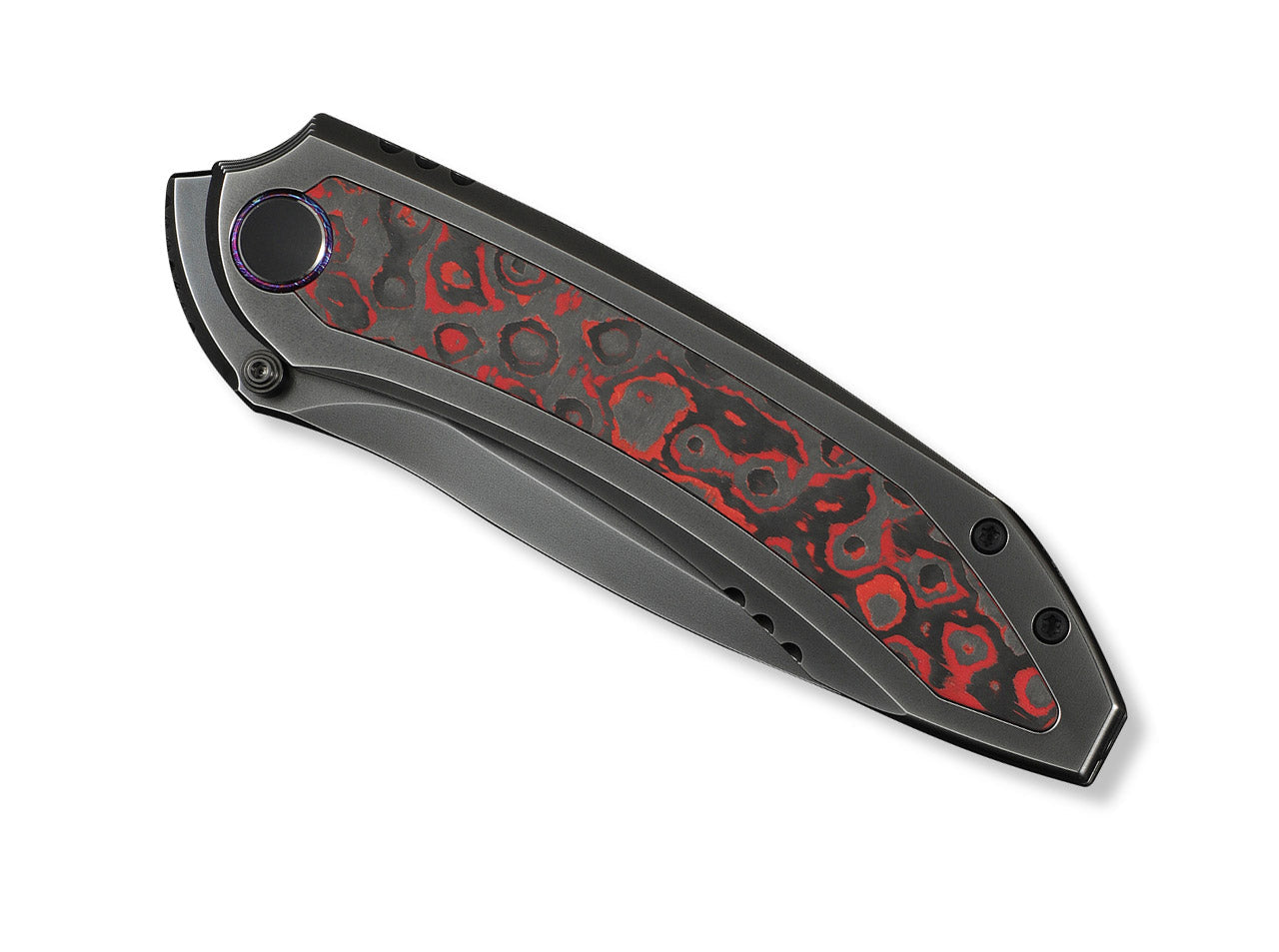 Winsome M390 Gray Ti Lava Flow Red CF