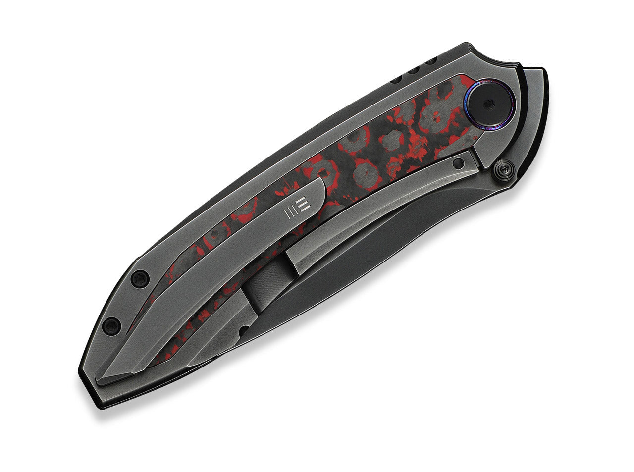 Winsome M390 Gray Ti Lava Flow Red CF