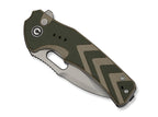 Vexron 14C28N Milled Green & Tan G10 Stonewash