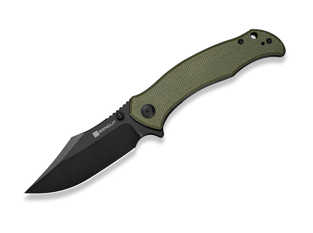 Tauron D2 Olive Canvas Micarta Black Blade