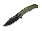 Tauron D2 Olive Canvas Micarta Black Blade