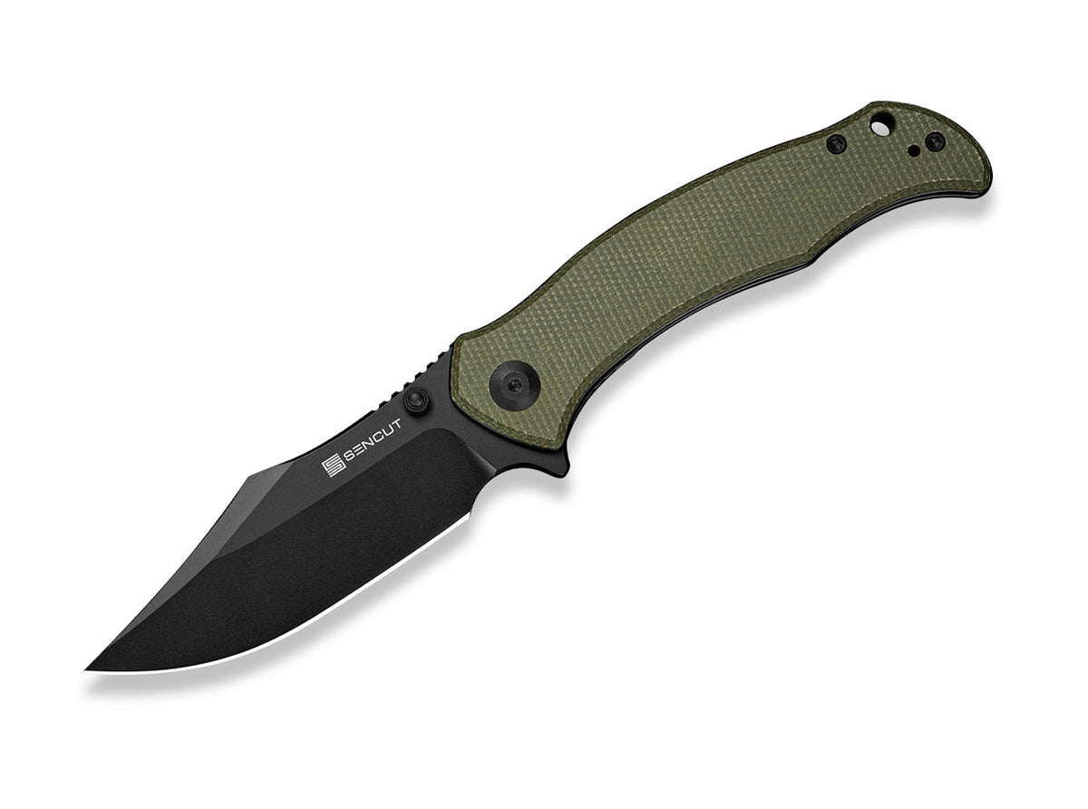 Tauron D2 Olive Canvas Micarta Black Blade