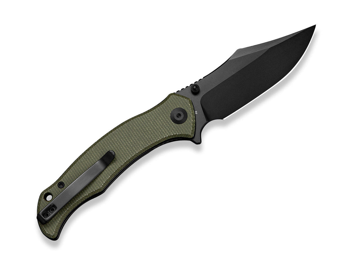 Tauron D2 Olive Canvas Micarta Black Blade