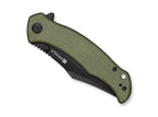 Tauron D2 Olive Canvas Micarta Black Blade