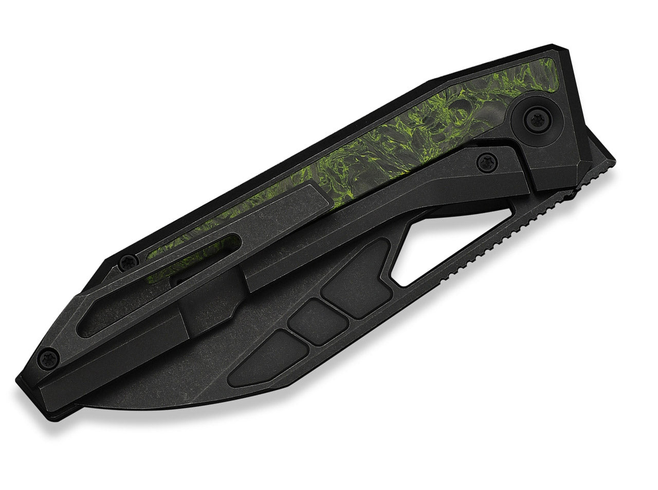 Inceptus M390 Black Ti Green & Black CF