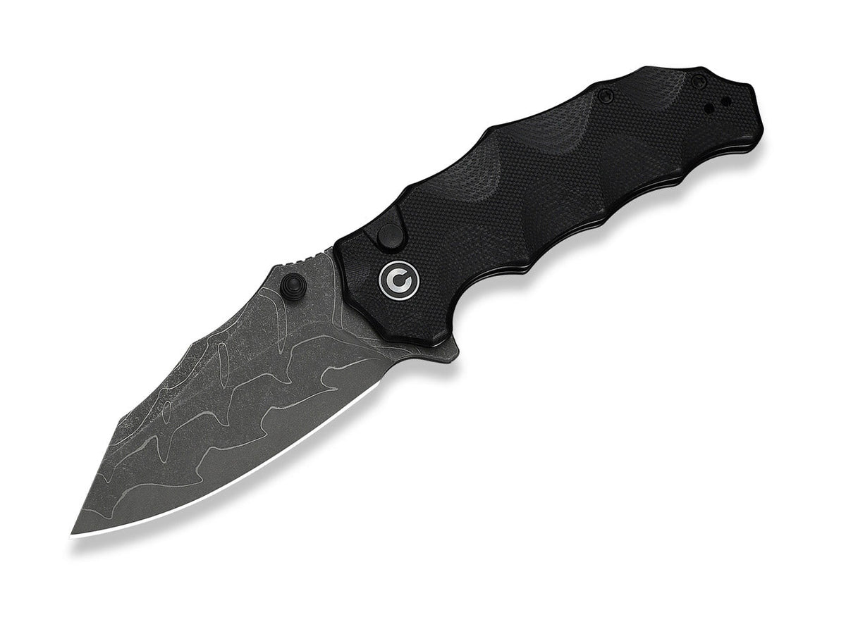 Natterjack Damascus Black G10