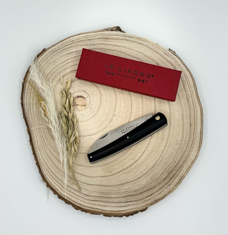Le Liadou® 12 cm Taschenmesser – Ebenholz - Französische Handwerkskunst mit Tradition mit