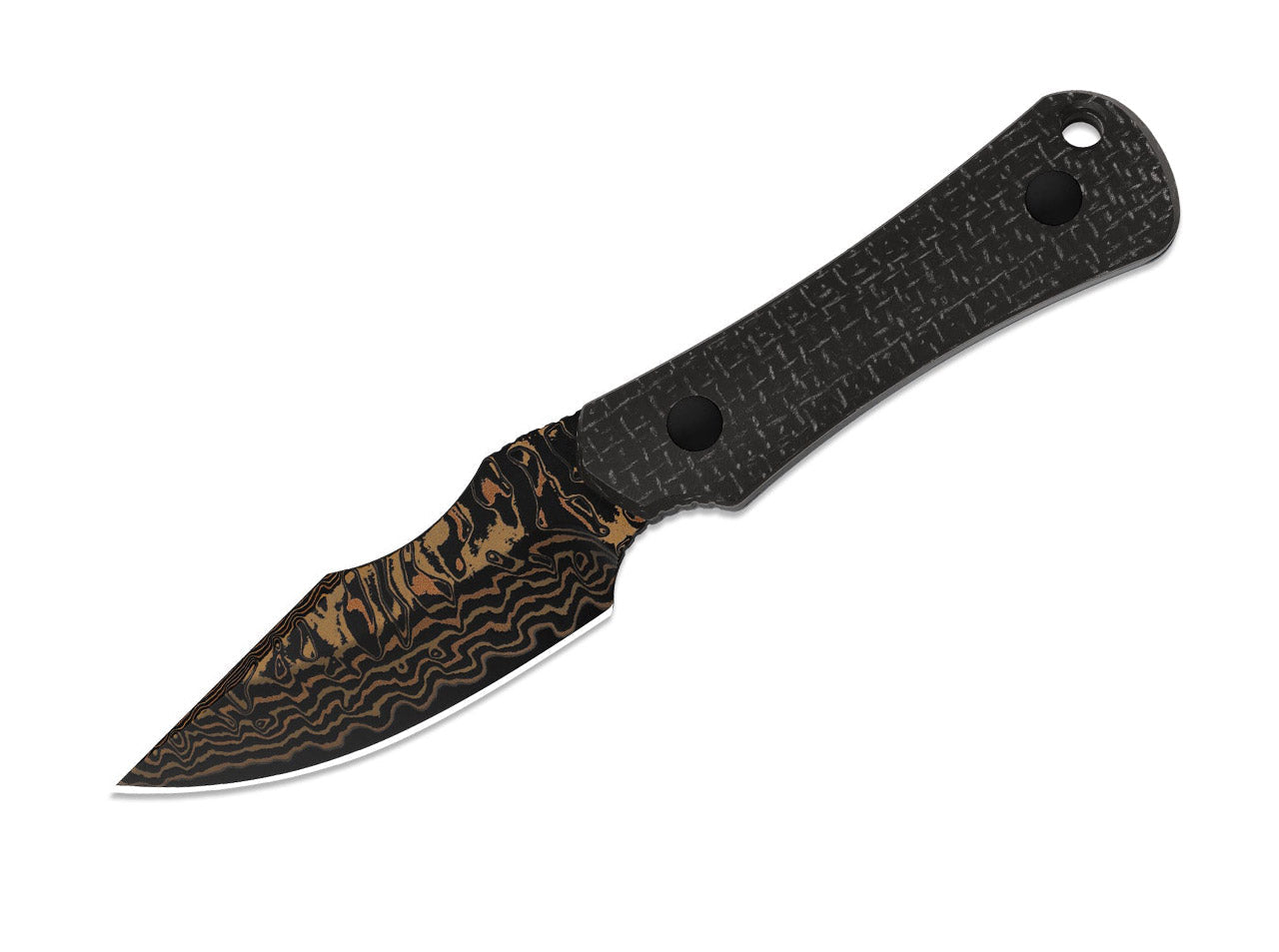 Bone Copper Damascus Black Micarta
