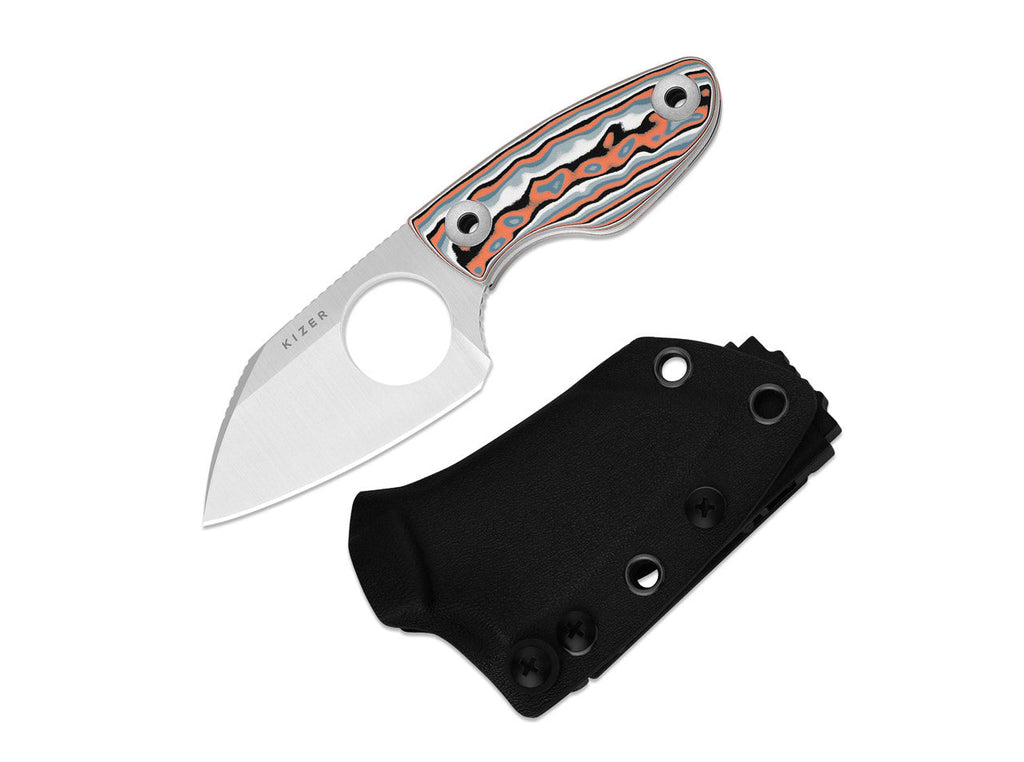 Nightjar AUS-10 Multicolor Vortex Pattern Micarta