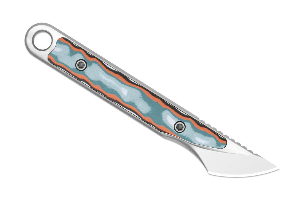 Cannoli AUS-10 Multicolor Vortex Pattern Micarta