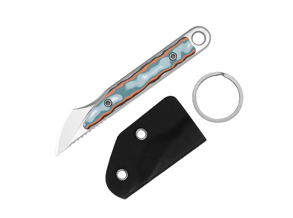 Cannoli AUS-10 Multicolor Vortex Pattern Micarta