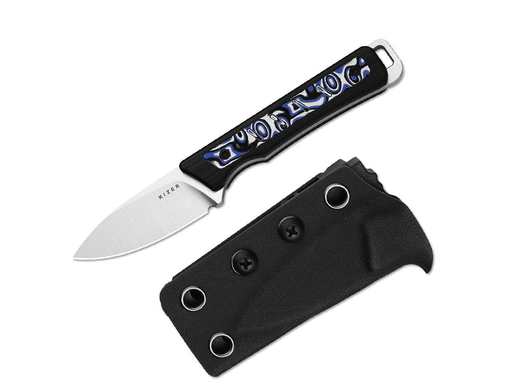 Whiskey Jack AEB-L Black & Blue G10 & White Micarta