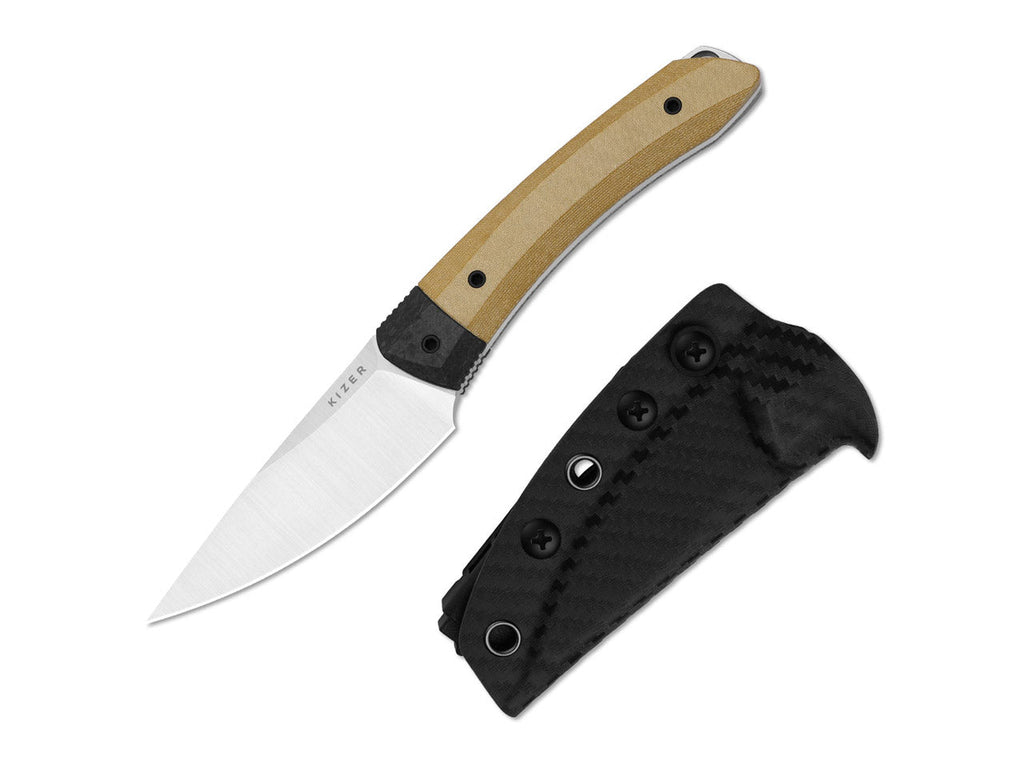 Momo Fix 3 S35VN Brown & Black Norplex UltreX Micarta CF