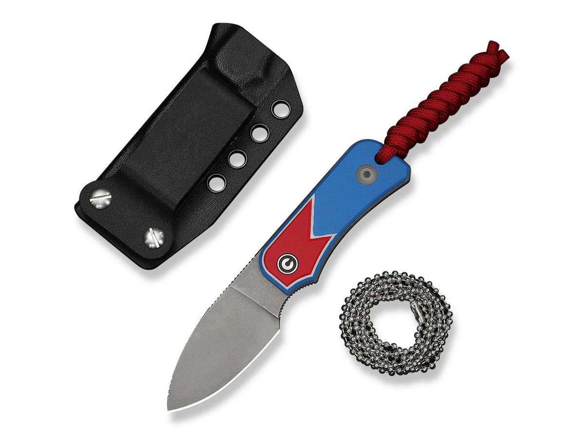Baby Banter Fixed Blade Jump Edition Nitro-V Red White Blue G10