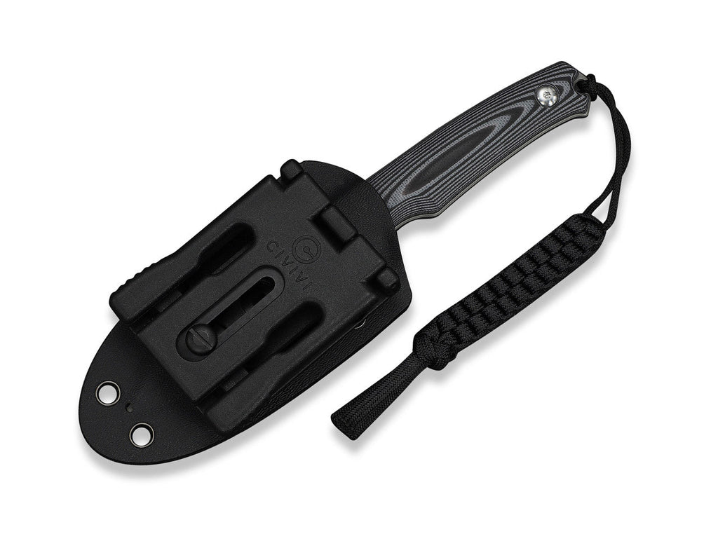 Altus Fixed Blade 14C28N Grey & Black G10