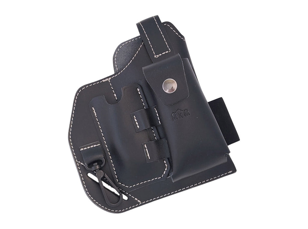 EDC Belt Organizer Leather Sheath Black