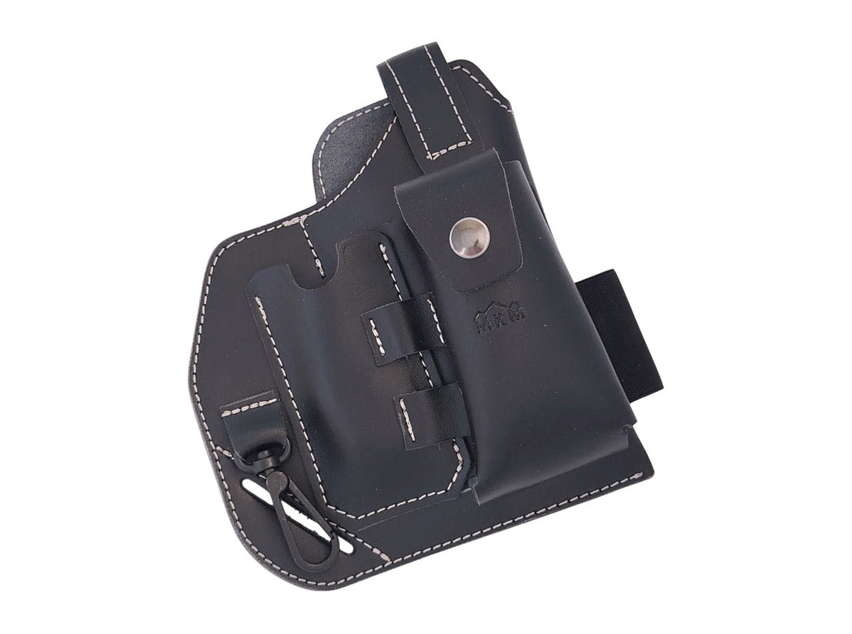 EDC Belt Organizer Leather Sheath Black