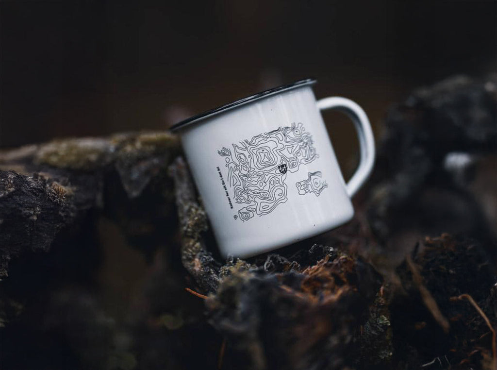 Map Enamel Tasse
