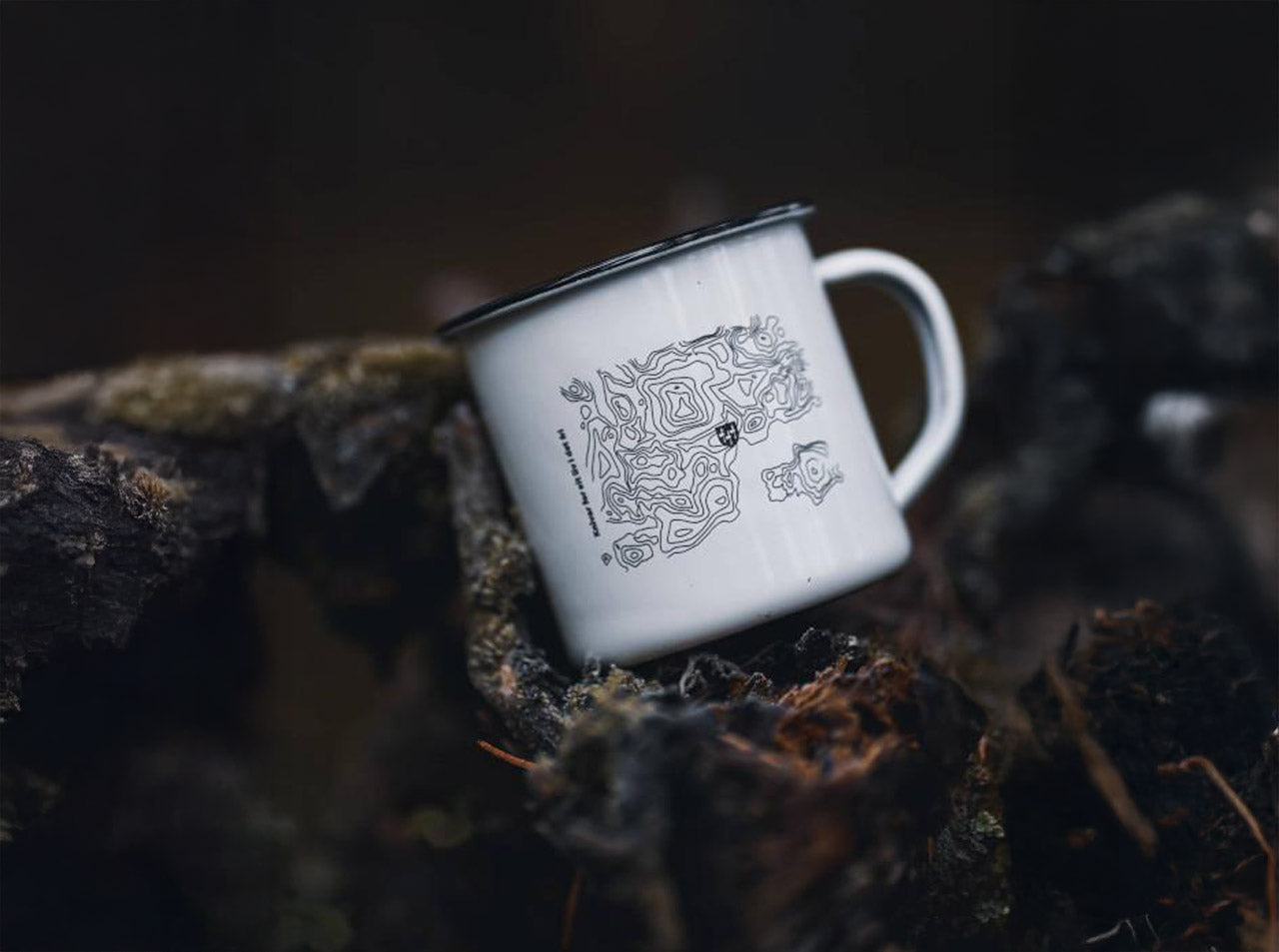 Map Enamel Tasse