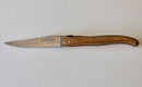 🐝 LAGUIOLE VILLAGE – RESSORTS À POMPE – Modell DOUBLE EFFET Klappmesser 12 cm mit patentierter Double-Action & Holzgriff Wacholder