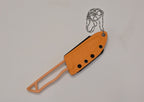 Schneidwerk Neck Knife UL03 Orange D2 – Ultraleicht. Unauffällig. Verlässlich. Premium-Qualität