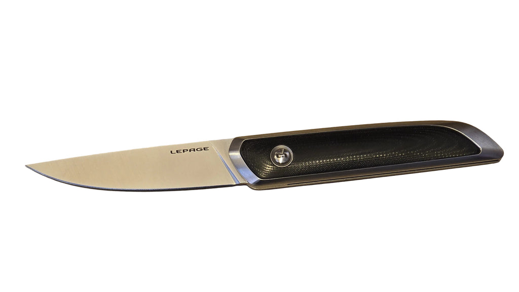 Le Galeries Titane – High-End Titan-Folder von Francis Lepage (Coutellia d’Or Sieger) G10 Schwarz