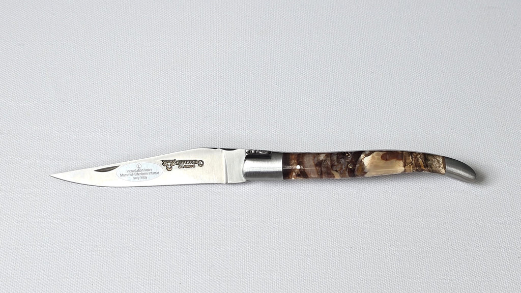 Laguiole en Aubrac Mammut-Backenzahn „Nougat“ (Doppelplatine)