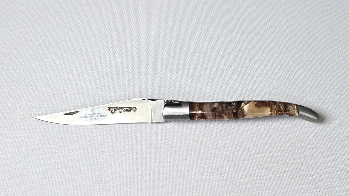 Laguiole en Aubrac Mammut-Backenzahn „Nougat“ (Doppelplatine)