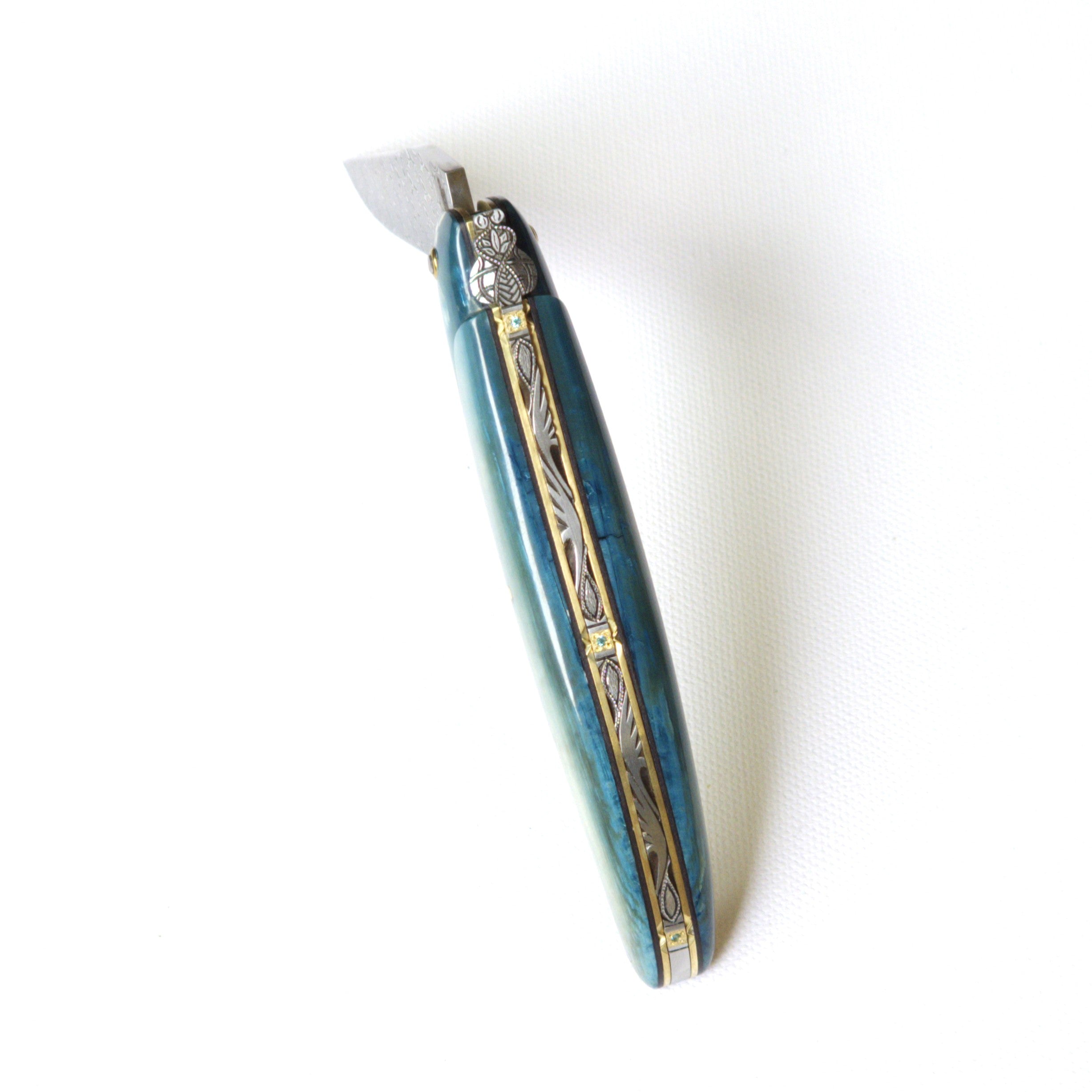 Laguiole en Aubrac Blaues Mammut & Blaue Zirkone