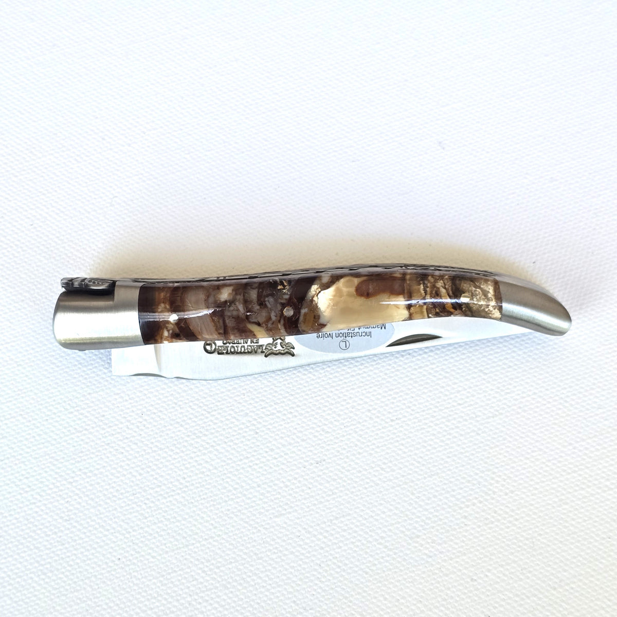 Laguiole en Aubrac Mammut-Backenzahn „Nougat“ (Doppelplatine)