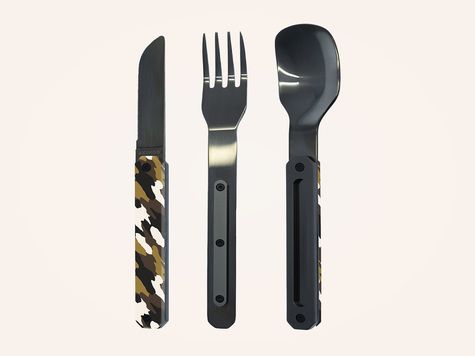Besteck 12:34, Camo grün