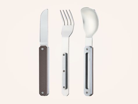 Besteck 12:34, Aluminium dunkelgrau