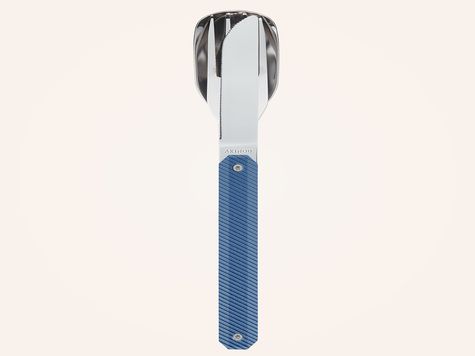 Besteck 12:34, Aluminium blau