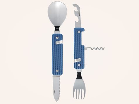 Multi Besteck 13:25, Aluminium blau